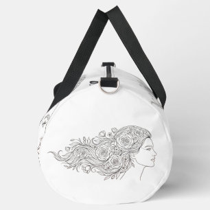 Sac de sport minimaliste floral femme Art