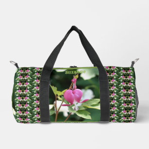 Sac De Sport Miroir de fleurs de coeur rose saignant personnali