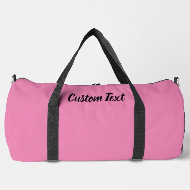 Sac De Sport Modèle de texte de script rose et noir simple (Recto)
