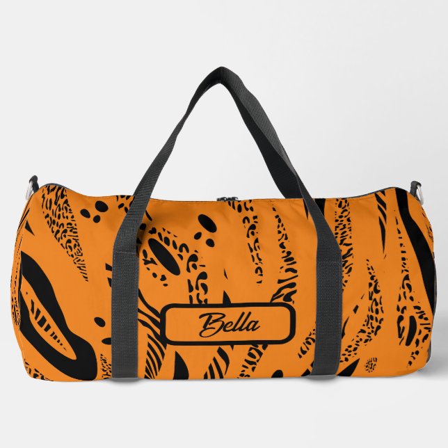 Sac De Sport Modèle de zèbre jaune (Recto)