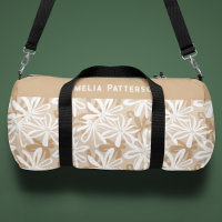 Modèle floral blanc Tan Tropical personnalisé
