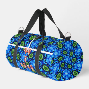 Sac De Sport Modèle Floral bleu Abstrait