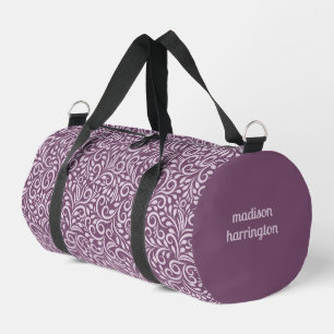Sac De Sport Modèle floral de nom personnalisé
