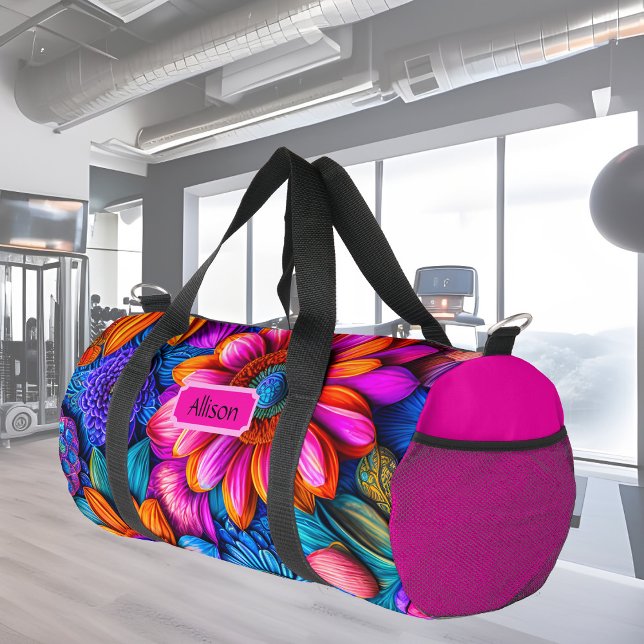 Sac De Sport Modèle floral en style boho, personnalisé (Créateur téléchargé)