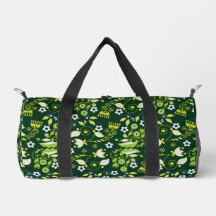 Sac De Sport Modèle floral scandinave moderne vert foncé