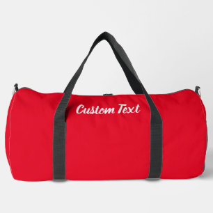 Sac De Sport Modèle texte de script blanc et rouge clair simple