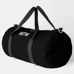 Sac De Sport Modèle texte simple en noir et blanc