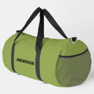 Sac De Sport Modérée Lime Vert Solide Couleur Nom personnalisé