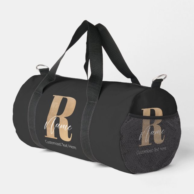 Sac De Sport Modern Monogrammed Initial R & Name Personalized (Coin droit)