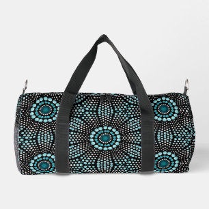 Sac De Sport Moderne et élégant Turquoise sur Black Popular Dot