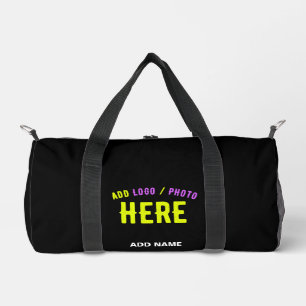 SAC DE SPORT MODERNE ET MODERNE PERSONNALISABLE NOIR VÉRIFIÉ