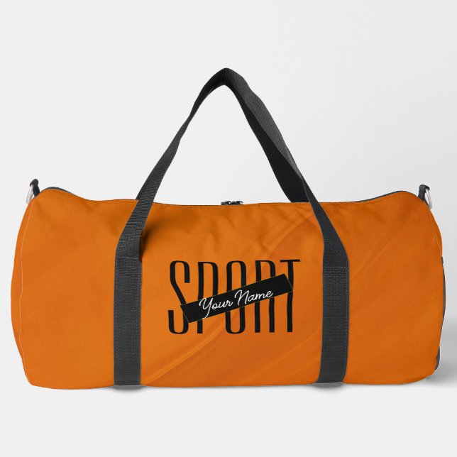 Sac de sport moderne orange noir (Recto)