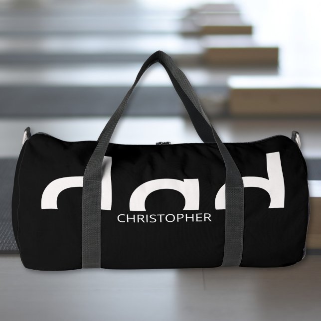 Sac De Sport Moderne Simple Papa Design avec nom (duffle bag for dad)