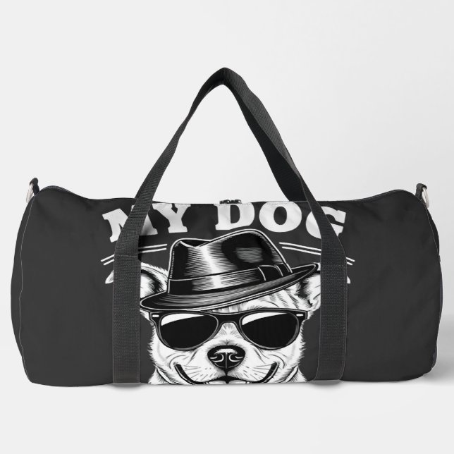 Sac De Sport Mon chien pense que je suis cool (Recto)