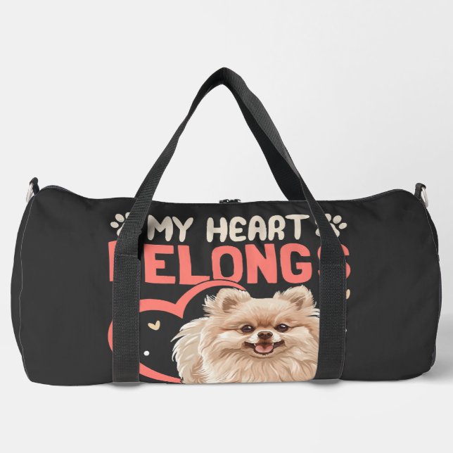 Sac De Sport Mon cœur appartient à un Pomchi (Recto)