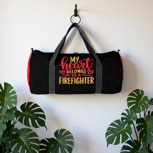 Sac De Sport Mon cœur appartient à un pompier 