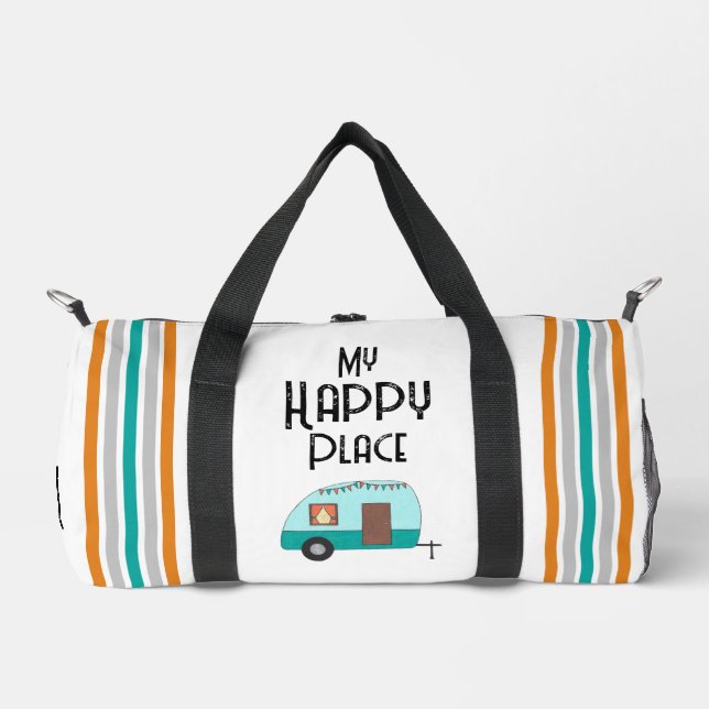 Sac De Sport Mon Happy Place Retro Camper (Recto)