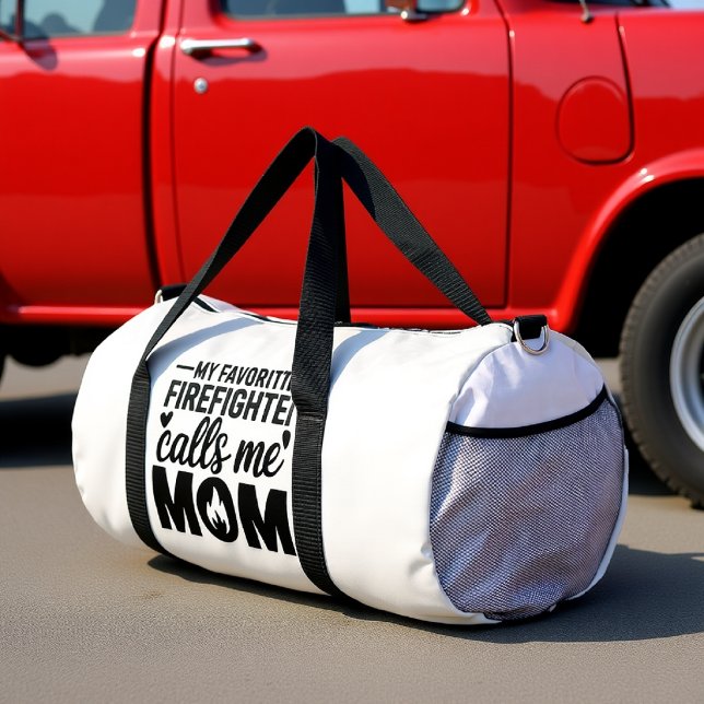 Sac De Sport Mon pompier préféré m'appelle maman blanc (Créateur téléchargé)