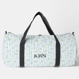 Sac De Sport Monogram Bleu Blanc Rayures Citrons Méditerranée