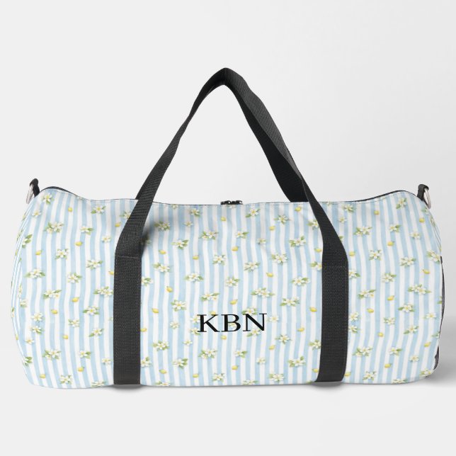 Sac De Sport Monogram Bleu Blanc Rayures Citrons Méditerranée (Recto)