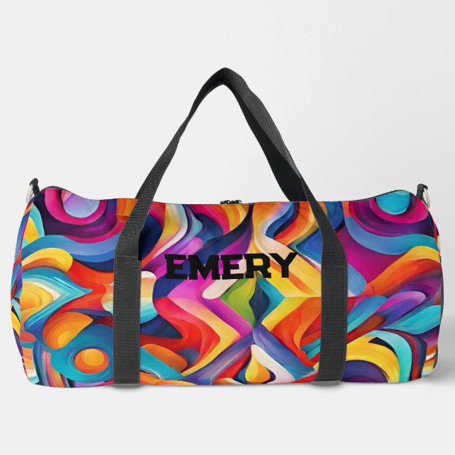 Sac De Sport Monogramme Abstrait Motif moderne (Recto)