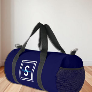 Sac De Sport Monogramme bleu personnalisé