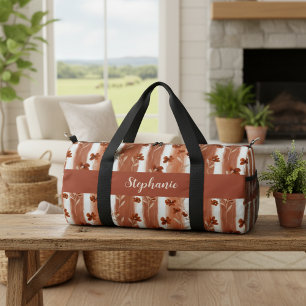 Sac De Sport Monogramme Bohème Fleur Sauvage Terracotta