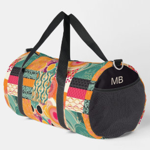 Sac De Sport Monogramme coloré moderne Motif Patchwork