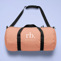 Monogramme Corail Pêche Élégante Feminine Minimali
