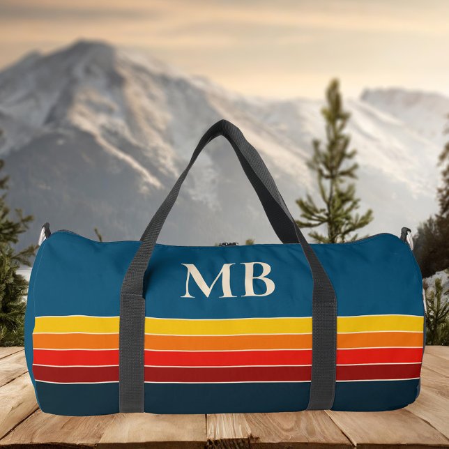 Sac De Sport Monogramme de bandes rétro (Créateur téléchargé)
