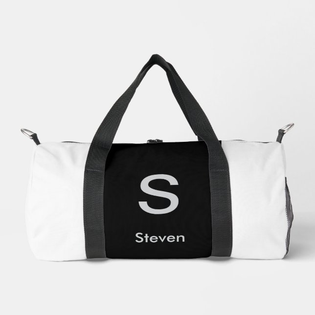 Sac De Sport Monogramme deux tons moderne noir et blanc (Recto)