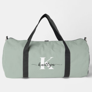 Sac De Sport Monogramme écriture vert sauge