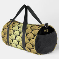 Monogramme Elegant Black Gold Art Déco Motif
