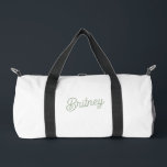 Sac De Sport Monogramme et nom personnalisés de Sage Vert moder<br><div class="desc">Le Monogramme et le Sac à Duffle de Sage Vert Moderne allie élégance et fonctionnalité. Doté d'une teinte verte à la sauge apaisante, ce sac à duffle peut être customisé d'un monogramme et d'un nom pour une touche personnelle. Il est parfait pour les voyages, les séances de gym ou les...</div>