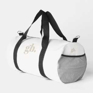 Sac De Sport Monogramme Gras Élégant Vintage Ivoire
