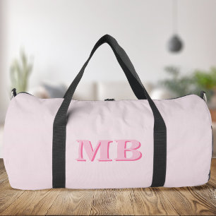 Sac De Sport Monogramme initial minimaliste rose moderne