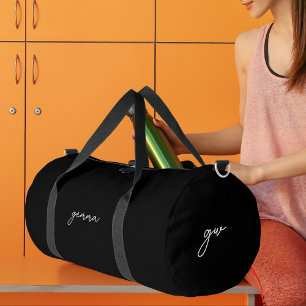 Sac De Sport Monogramme minimaliste moderne de nom de script