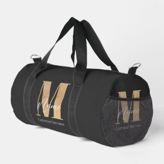 Sac De Sport Monogramme moderne M & Nom initial Personnalisé