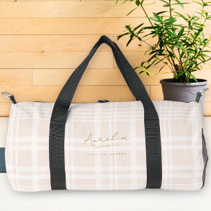 Sac De Sport Monogramme Moderne Minimaliste Paillette Or Rose