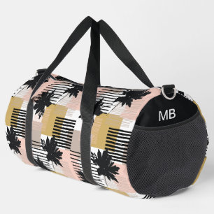 Sac De Sport Monogramme moderne Tropical Beach Motif Abstrait