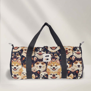 Sac De Sport Monogramme, motif animal chien