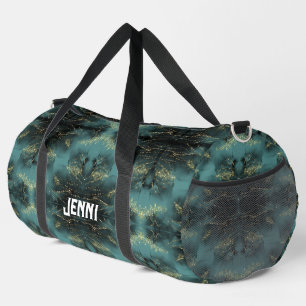 Sac De Sport Monogramme Motif noir et or sur bleu  