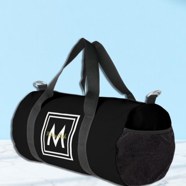 Sac De Sport Monogramme noir personnalisé (Créateur téléchargé)