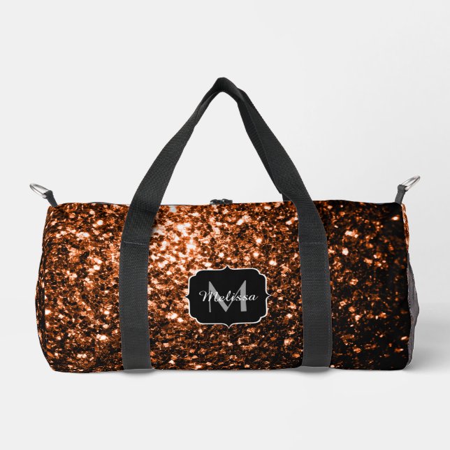 Sac De Sport Monogramme pailleté de faux éclat brun bronze (Recto)