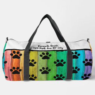 Sac De Sport Monogramme personnalisable empreinte de patte plan