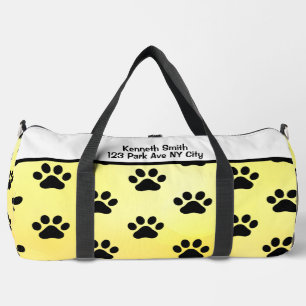 Sac De Sport Monogramme personnalisé empreinte de patte noire j