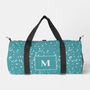 Sac De Sport Monogramme personnalisé Turquoise Terrazzo