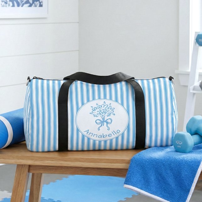 Sac De Sport Monogramme Prépa Rayure Bleue Blanche Caprice (Créateur téléchargé)