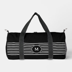 Sac De Sport monogramme rayé noir et blanc