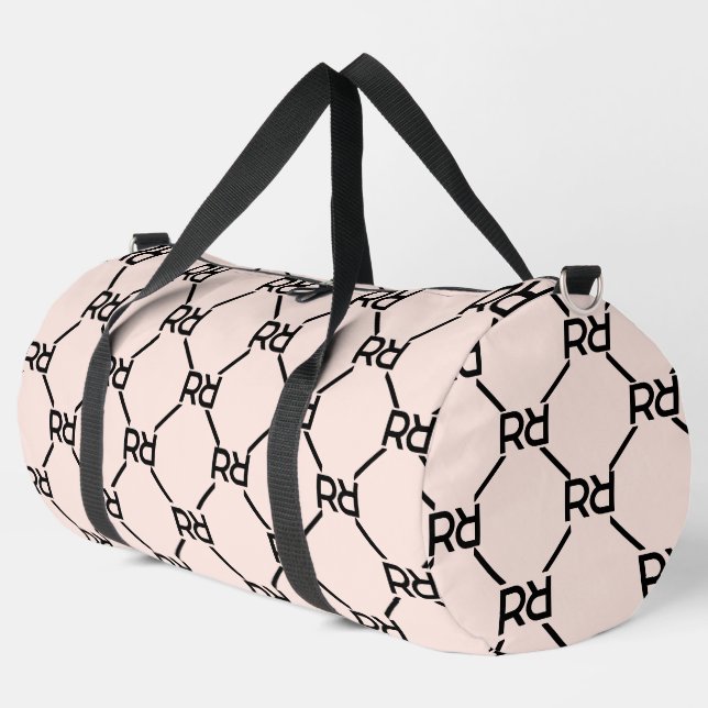 Sac De Sport Monogramme rose élégant Nom de la fille de luxe in (Coin gauche)
